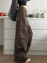 Vintage Wide Leg Loose Cargo Jeans