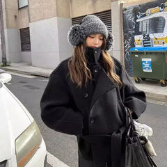 High-end Stand-up Collar Woolen Coat