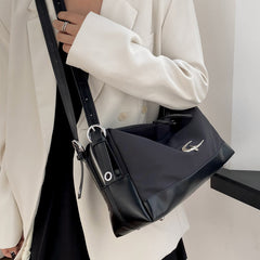 Vintage Metal Logo Shoulder Bag