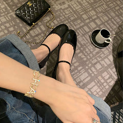 Flat Sole Mary Jane Loafers Shoes