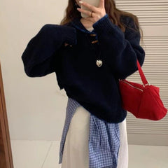 Knit Doll Collar Sweater