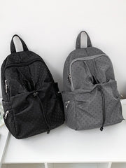 Polka Dot Waterproof Nylon Backpack with Air Cushion Straps