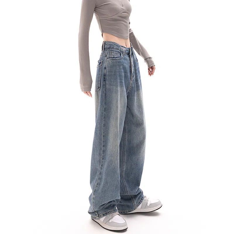 90s Washed High Waist Boyfriend Jeans - fairypeony