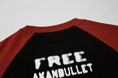 Vintage Print Raglan Short Sleeve Tee