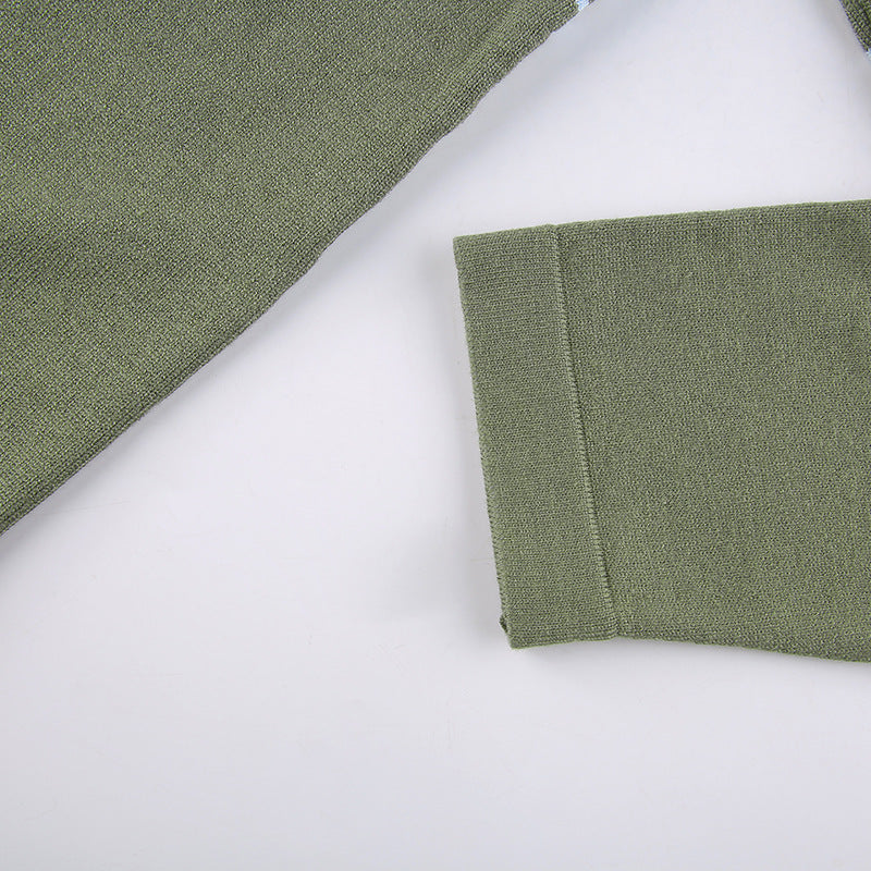 Patchwork Striped Knit Sweater - fairypeony