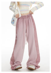 Vintage Striped Baggy Wide Leg Sweatpants