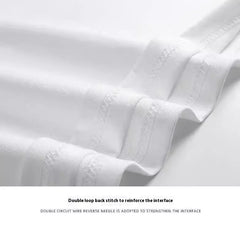 Niche Cotton Heavy Printed Short-sleeved T-shirt Loose Couple Casual