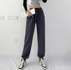 Basic Solid Color Jogger Pants