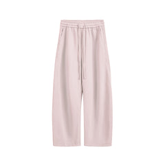 Solid-color straight-leg curved knife-style casual pants