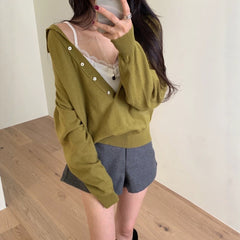 Long Sleeve Knit Polo Sweater