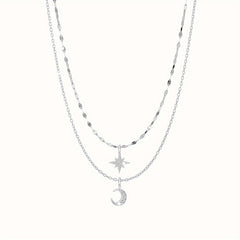 Double layer Sun & Moon Necklace