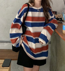 Vintage Striped 90s Long Sleeve Tee - fairypeony