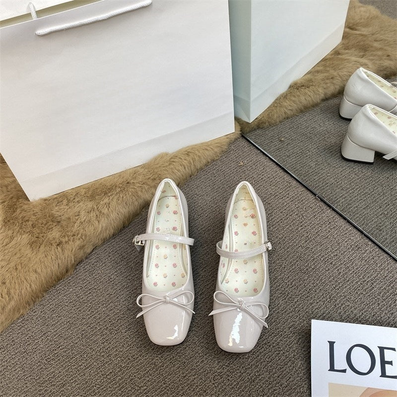Aesthetic Mary Jane Medium Heel Shoes - fairypeony