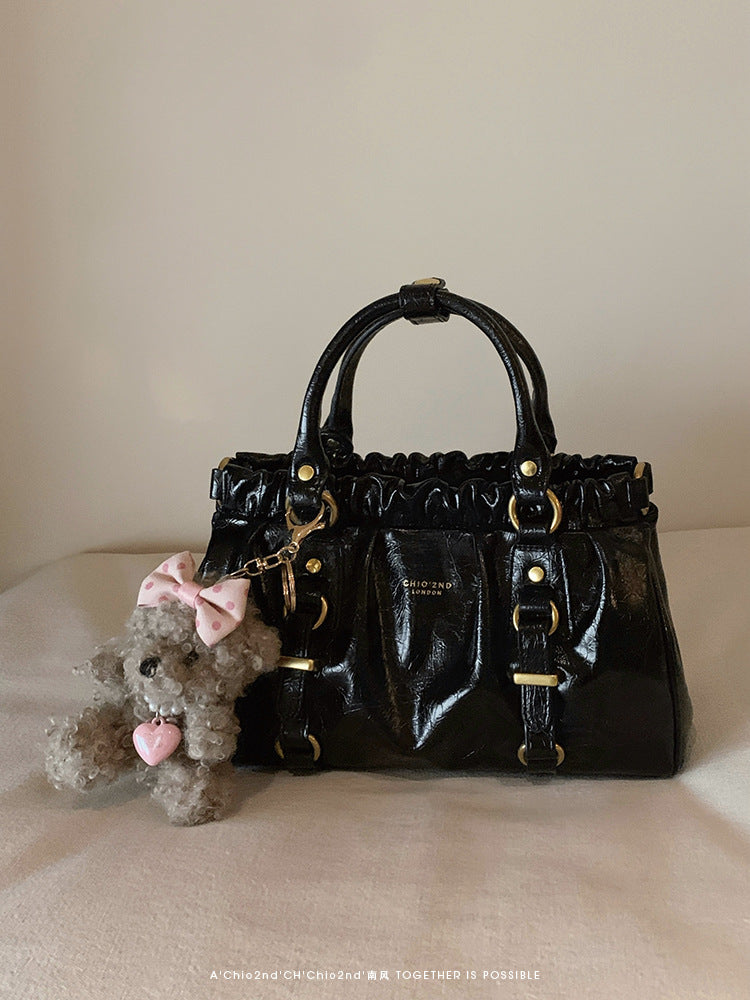 Vintage Aesthetic Pu Leather Crossbody Bag - fairypeony