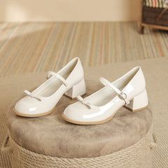 Aesthetic Bow Tie Mary Jane Shoes