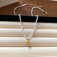 Irregular Long Pearl Necklace