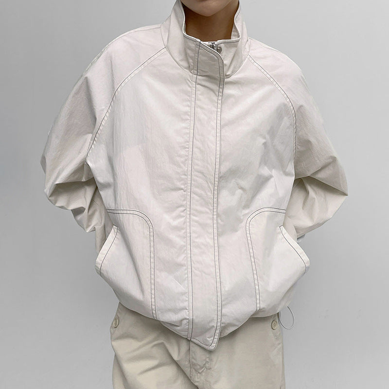 Gorpcore Seam Detail Splice Turtleneck Jacket - fairypeony