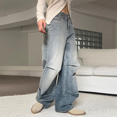 Denim Blue Baggy Boyfriend Jeans - fairypeony