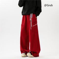 Vintage Side Pocket Baggy Wide Leg Sweatpants