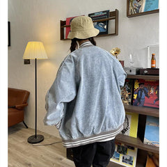 American Style Print Denim Jacket - fairypeony