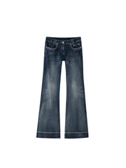 Low Waist Flared Denim Pants