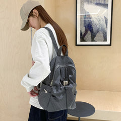 Polka Dot Waterproof Nylon Backpack with Air Cushion Straps