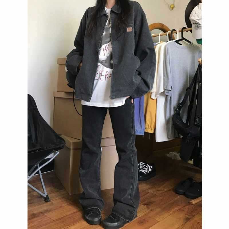 Lapel Neck Jacket Oversized Jacket - fairypeony