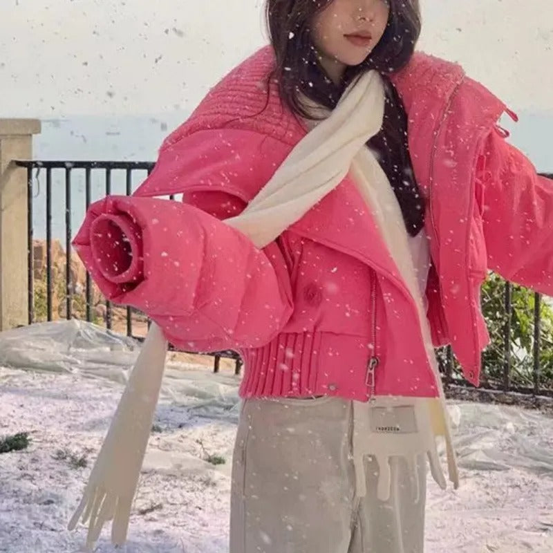 Zip Up Padded Short Jacket - fairypeony