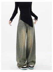 Vintage Wash Distressed Boyfriend Jeans - fairypeony