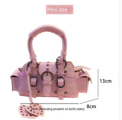 Buckle Babe Pink Shoulder Bag - fairypeony