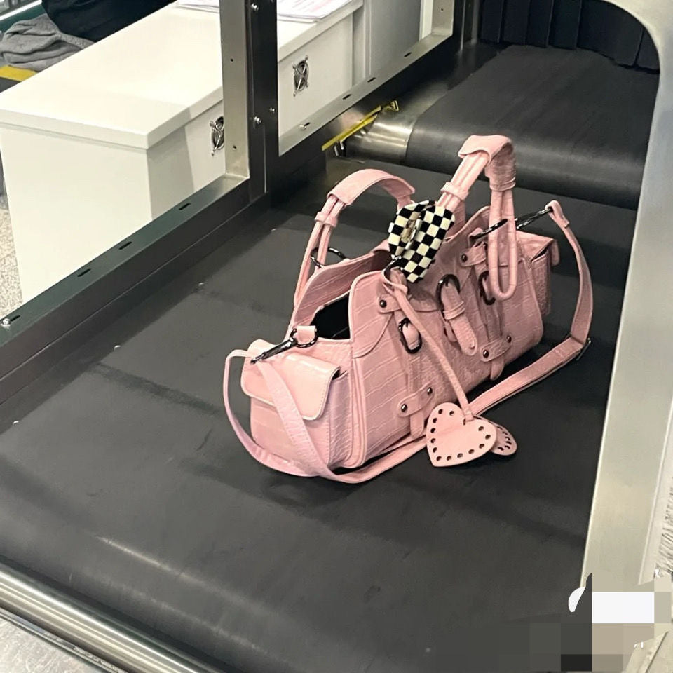 Buckle Babe Pink Shoulder Bag - fairypeony