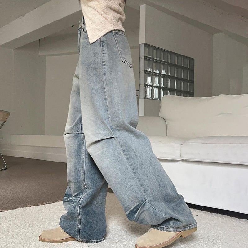 Denim Blue Baggy Boyfriend Jeans - fairypeony