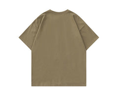 Kitten Print Letter Oversized T-shirt