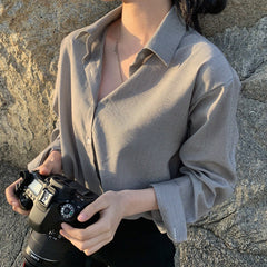 Casual Striped Long Sleeve Blouse