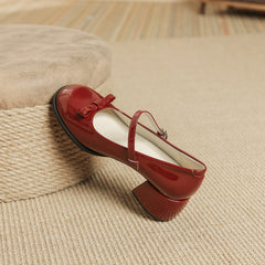 Aesthetic Bow Tie Mary Jane Shoes
