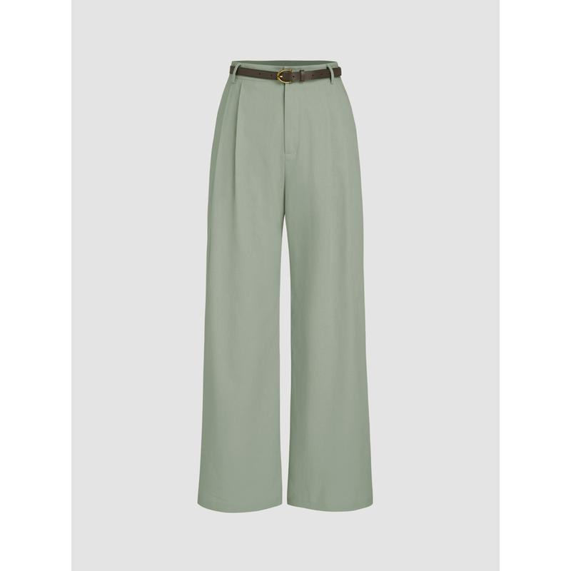 Women's Solid-Color Suit Pants - fairypeony