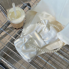 Pearl Bow Aesthetic Shoulder Bag