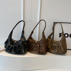 Retro Old Money Pu Leather Shoulder Bag