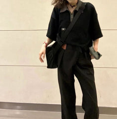 Vintage Polo Neck Short Sleeve Tee