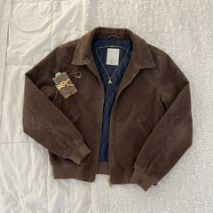 2000s Corduroy Zip-Up Cropped Jacket
