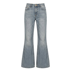 2000s Vintage Blue Flared Denim Jeans