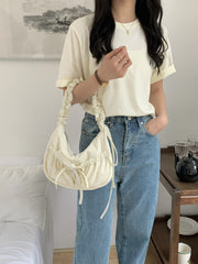 Mini Wrinkle Bowknot Shoulder Bag