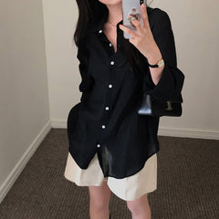 Sun Protection Loose Long Sleeve Blouse