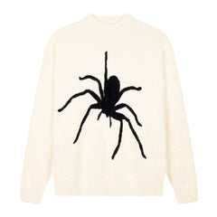 Spider Print Loose Sweater - fairypeony