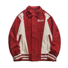 Patchwork Zip Up Corduroy Jacket - fairypeony