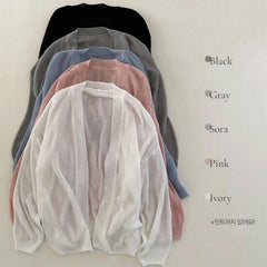 Solid Color Oversized Knitted Cardigan