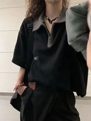 Vintage Polo Neck Short Sleeve Tee