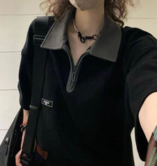 Vintage Polo Neck Short Sleeve Tee