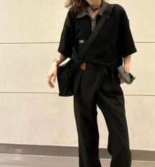 Vintage Polo Neck Short Sleeve Tee