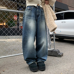 Vintage Blue Wash Boyfriend Jeans